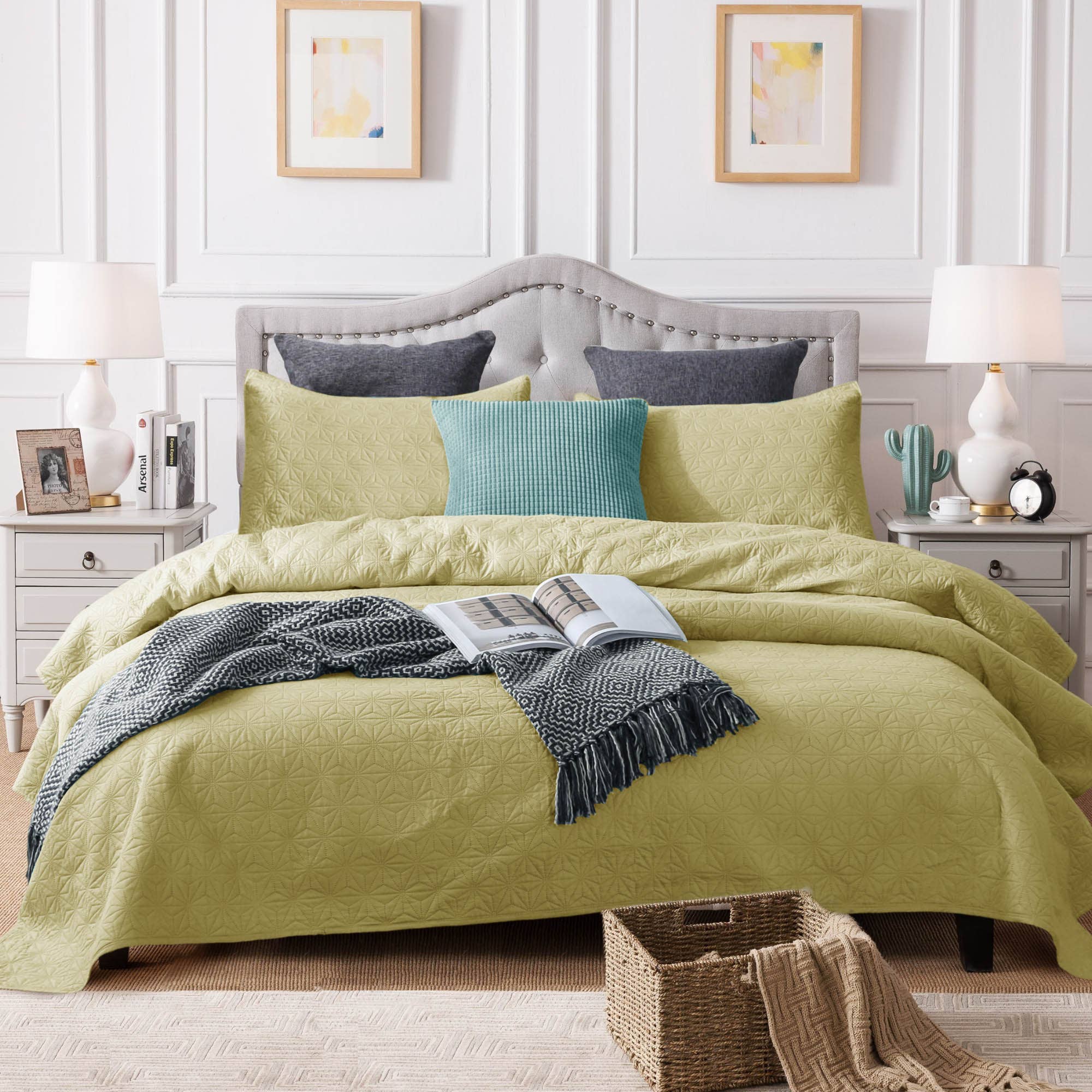 Kasentex - Wholesale Bedding Set - Coverlet Quilt Set -Pre Washed-Luxury Microfiber Soft0