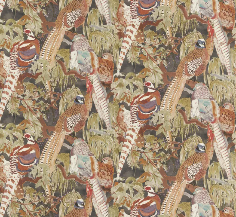 Wheaton Whaley Home - Vendita all'ingrosso Fodera cuscino decorativo - WWH Faves - Federa decorativa con stampa fagiano e retro in tessuto animalier by Lee Jofa0