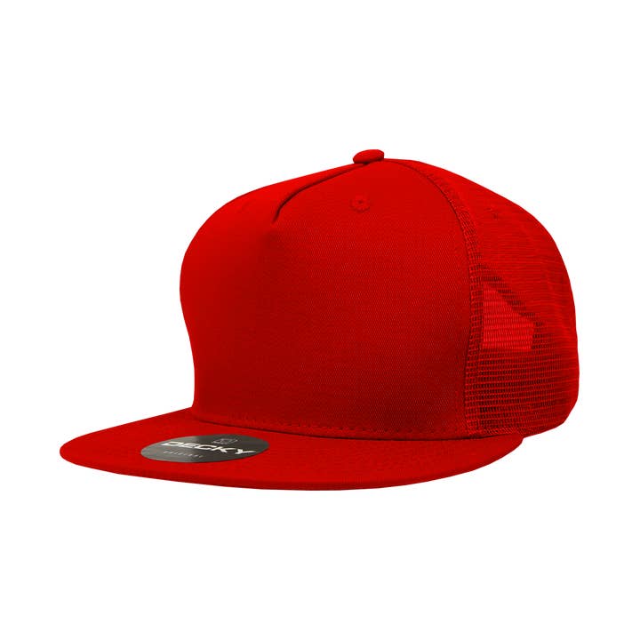 The Park Wholesale - Wholesale Trucker Hat - Unisex - Decky 1040 - Blank 5 Panel Trucker Snapback Hats - 1040