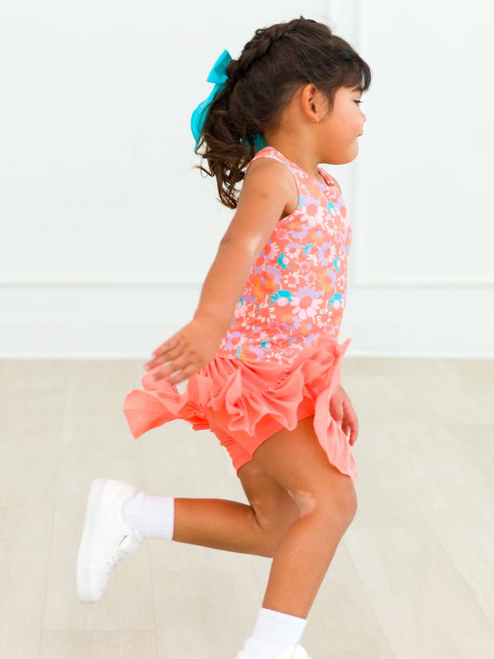 Orange Girls Coral Active Tulle Skort for wholesale on Faire