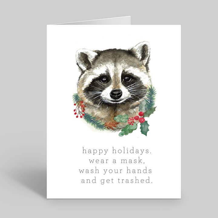Raccoon Holiday Wishes for wholesale by Count Your Smiles
