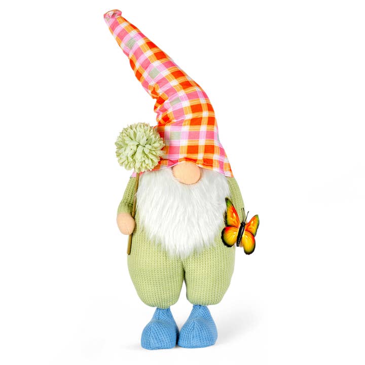 16" Marmalade the Green Gnome Textile Figurine for wholesale by Clever Monsters