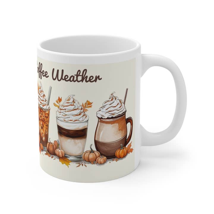 Upside Down Owl Farm - Wholesale Coffee Mug - Coffee Weather Mug, 11 oz., Left Handed or Right Handed