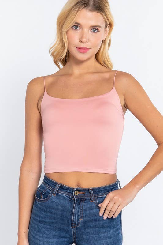 Vanilla Monkey - Vente Caraco – femme - Camisole en tricot brossé à deux plis à bretelles élastiques5