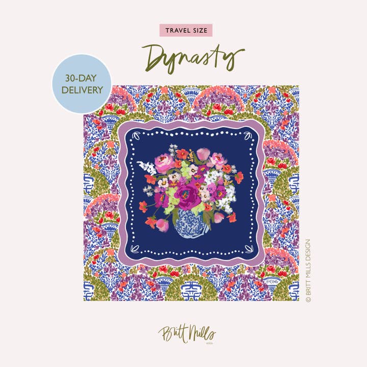 Britt Mills Design - Wholesale Table Protector - Britt Mills Mini Travel Mahjong Mat (Non-Neoprene)1