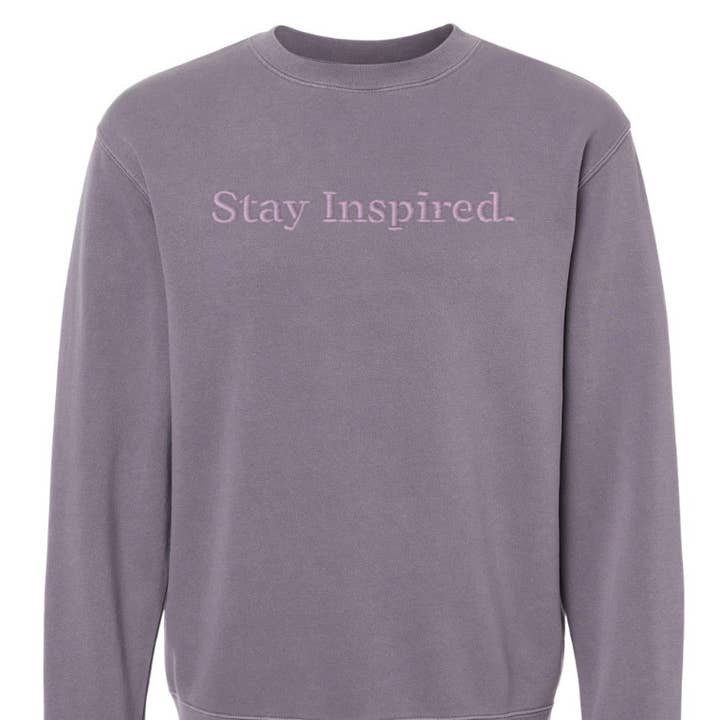 Stay Inspired Embroidered Crewneck for wholesale by The Inspiration Haven