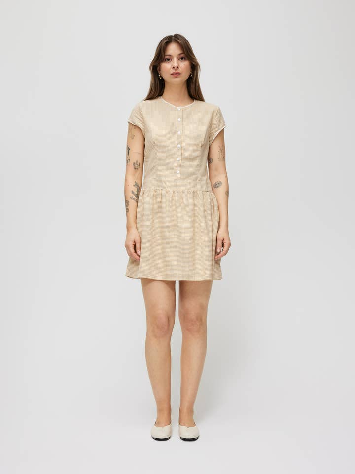 La robe Delia | Mini-robe en vichy pour la vente par All Row