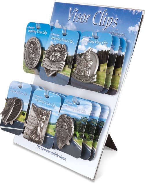 AngelStar - Wholesale Car Decorative Charm - Unisex - Metal Visor Clip 36pc Assortment9