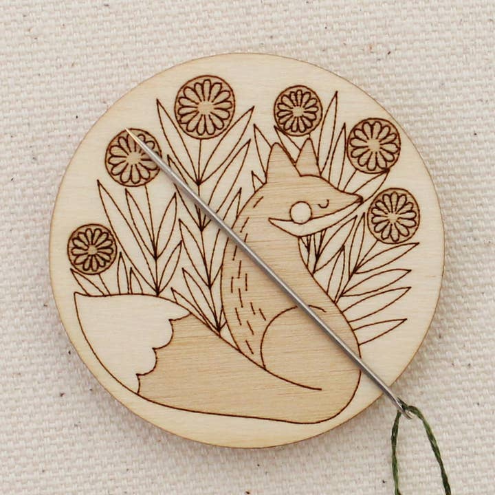 Wood Fox Needle Minder, Nature Themed Sewer's Gift for wholesale by oh, little wren