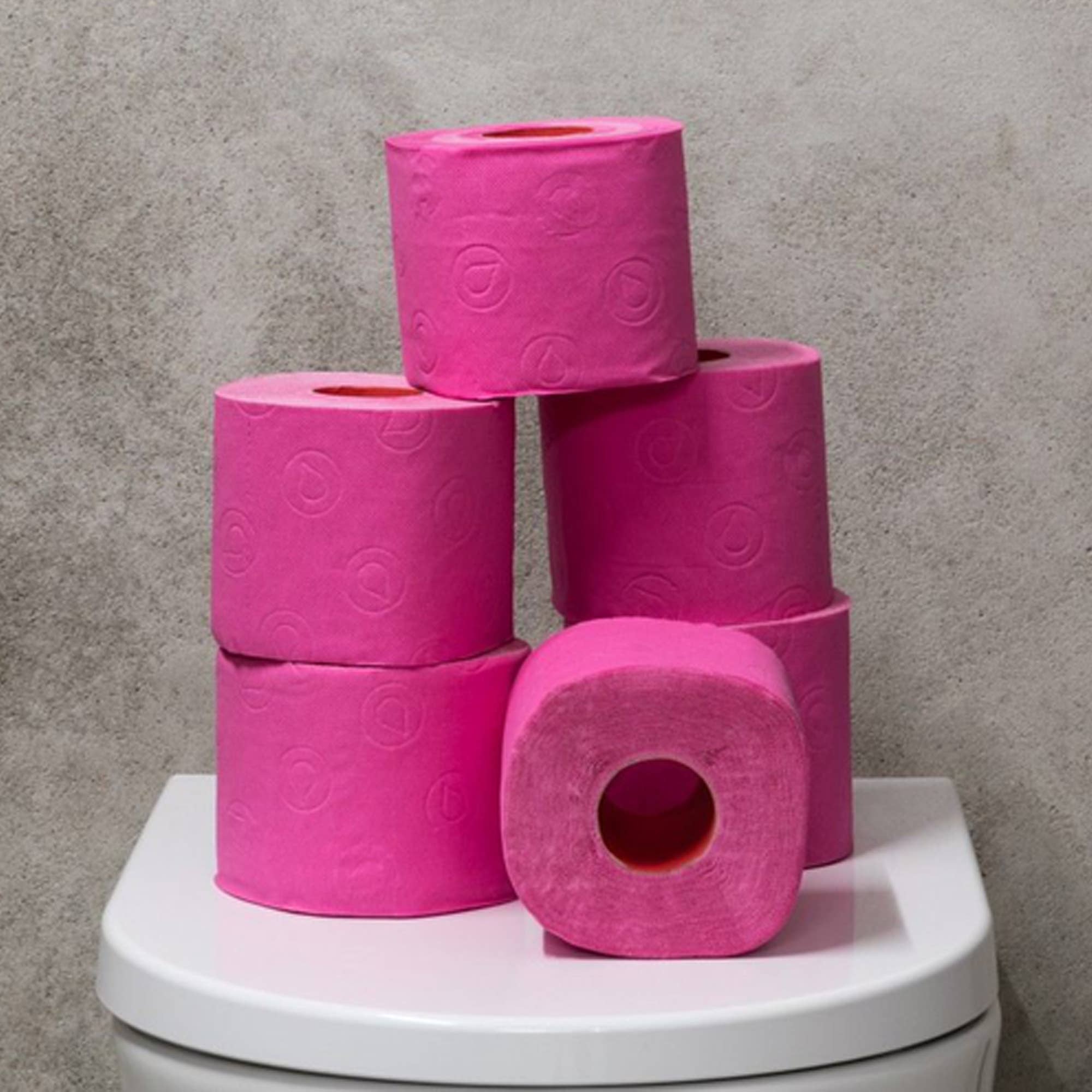 ROLL-LUX - Vente Papier toilette - 10 paquets de 4 rouleaux de papier toilette fuchsia 3 plis 180 feuilles3