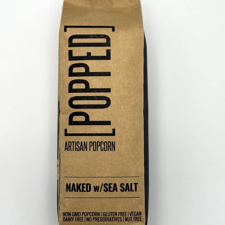 Naked w/ Sea Salt Artisan Popcorn for wholesale by POPPED Artisan Popcorn