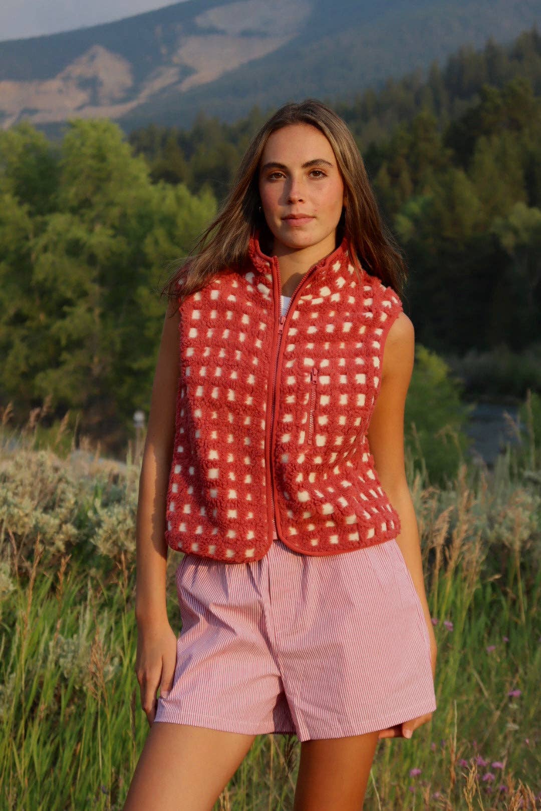 Midnight Lunch - Wholesale Outerwear Vest - Women's - Montana Vest | Signature Red2