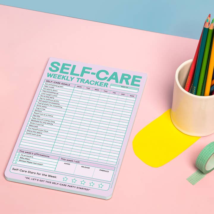 Knock Knock - Wholesale Notepad - Self-Care Weekly Tracker Pad (Pastel Version)3