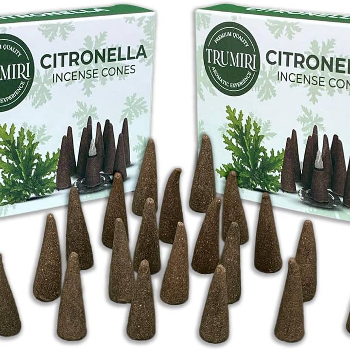 Citronella Incense Cones Pack of 2, Total 20 Incense Cones for wholesale by TRUMIRI Incense Candles & Aromatherapy
