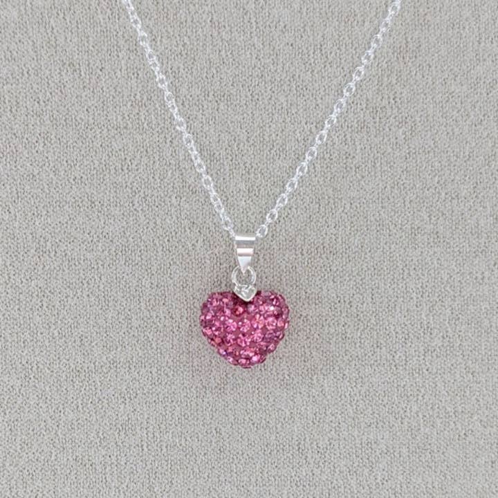 Saraswati Imports - Wholesale Pendant/Charm Necklace - SALE Sweet Heart Swarovski Crystal Pendant Necklace