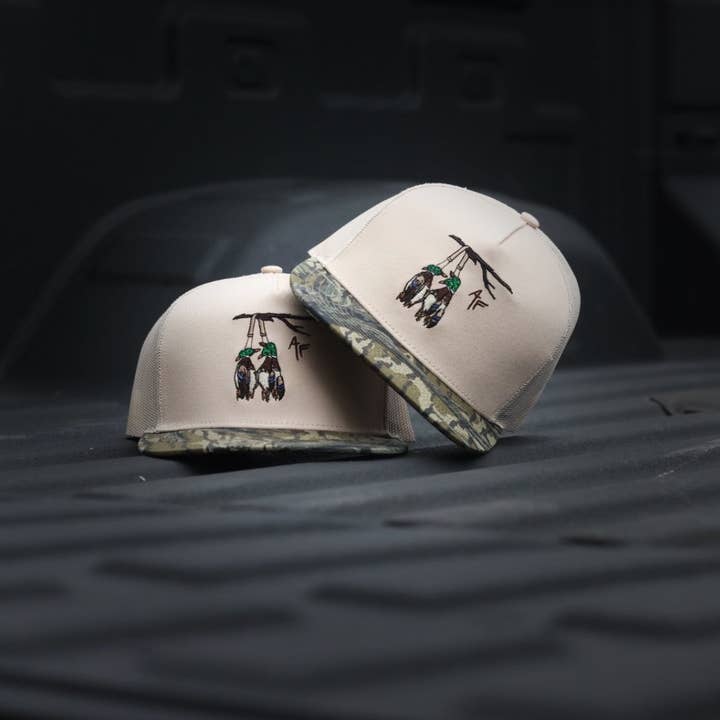 American Fetcher - Wholesale Trucker Hat - Unisex - Duck Lanyard - Khaki Treestand