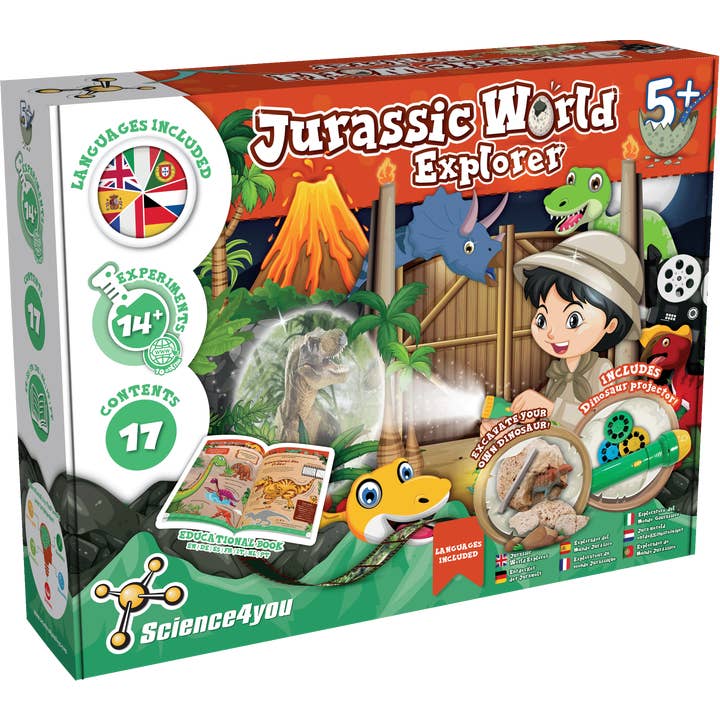 Science4you - Venta al por mayor Conjunto de juguetes - Niños - Jurassic World Explorer - Juguete, juego para niños (7 idiomas)