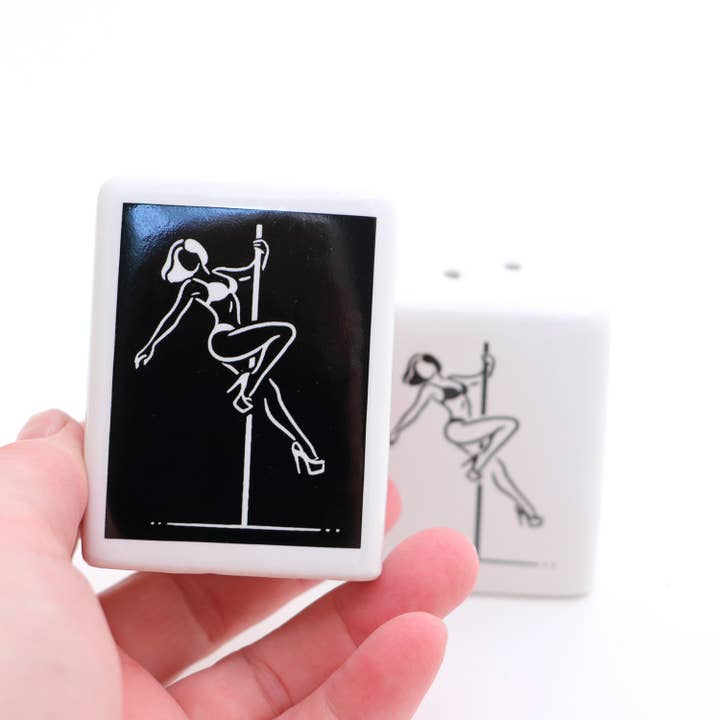 Lenny Mud - Wholesale Salt & Pepper Shaker Set - Stripper Salt and Pepper Shaker Set, Funny pole dancing2