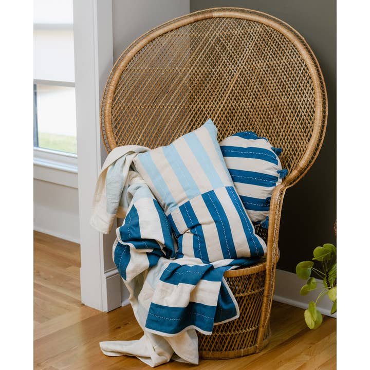 Anchal - Wholesale Lumbar Pillow - Shift Lumbar Pillow Cover - Cobalt1