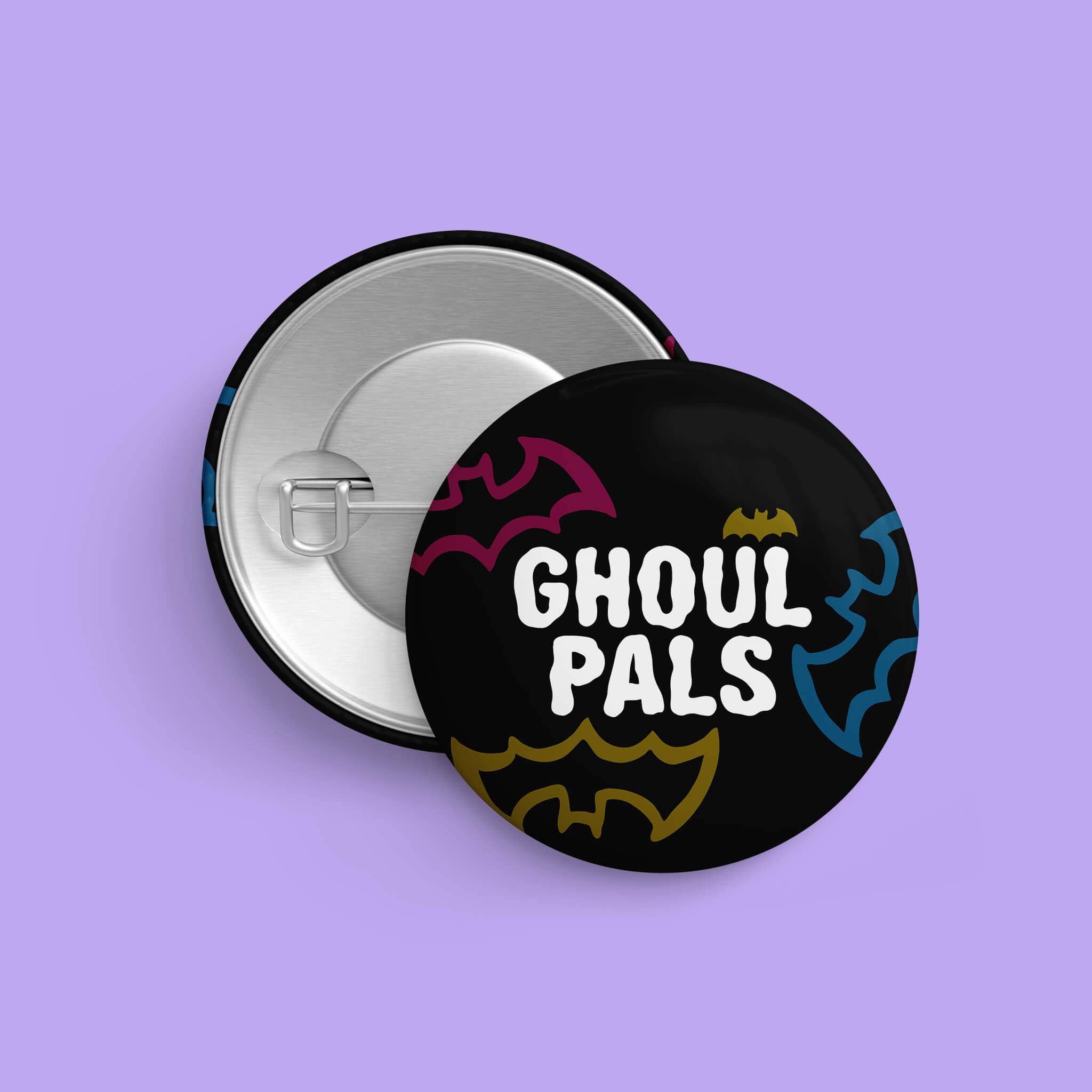 That Queer Card Co – wholesale Lapel pin/button – Pansexual Ghoul Pals | Spooky Pride Pin | LGBTQ Button Badge1