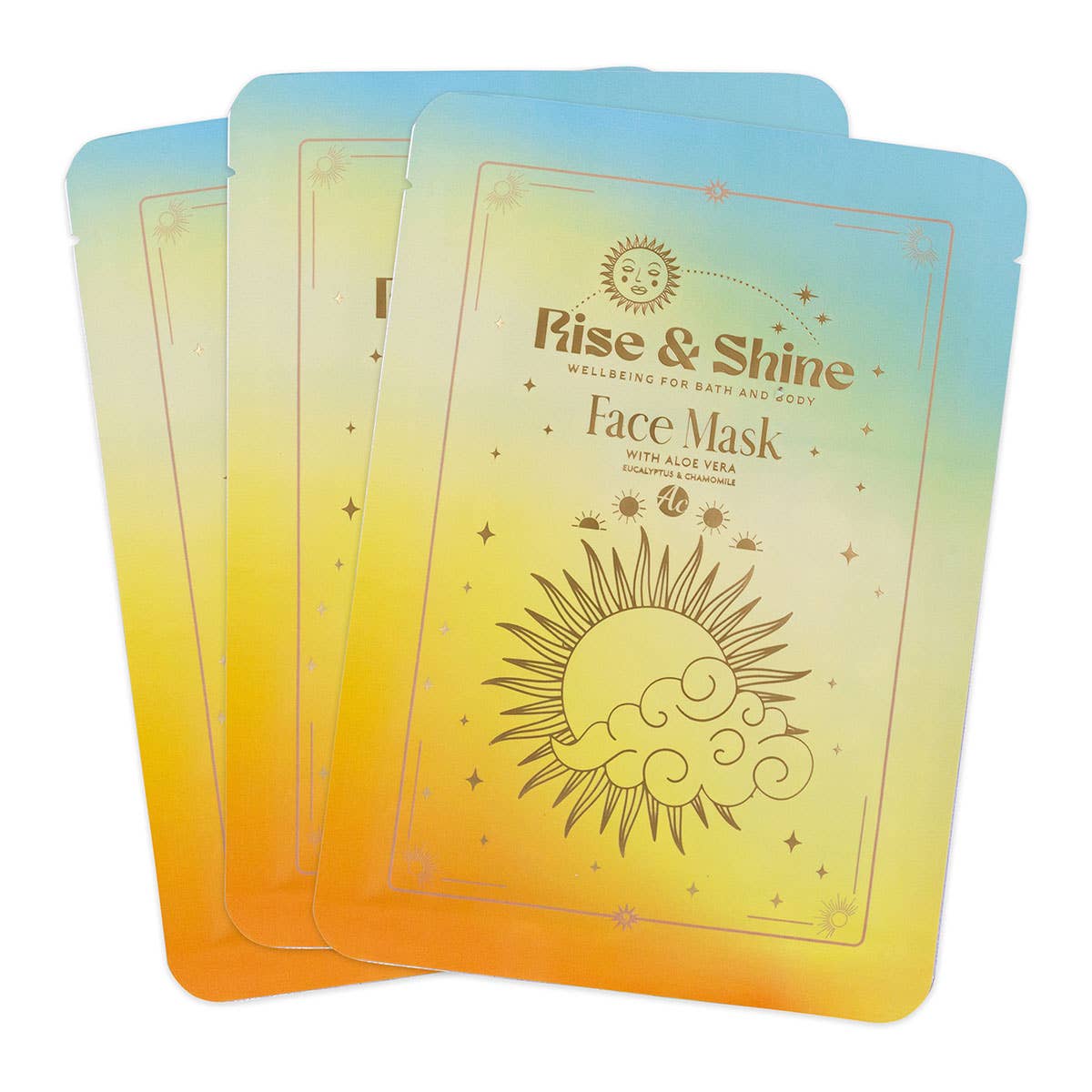 Accentra – Großhandel Gesichtsmaske – 3x Gesichtsmaske / Tuchmasken mit Aloe Vera RISE & SHINE2