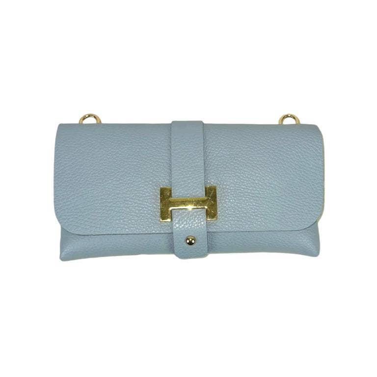 Chenson & Gorett - Vendita all'ingrosso Tracolla - Donna - Borsa da donna in pelle fiore con manico a catena rimovibile e chiusura con bottone11