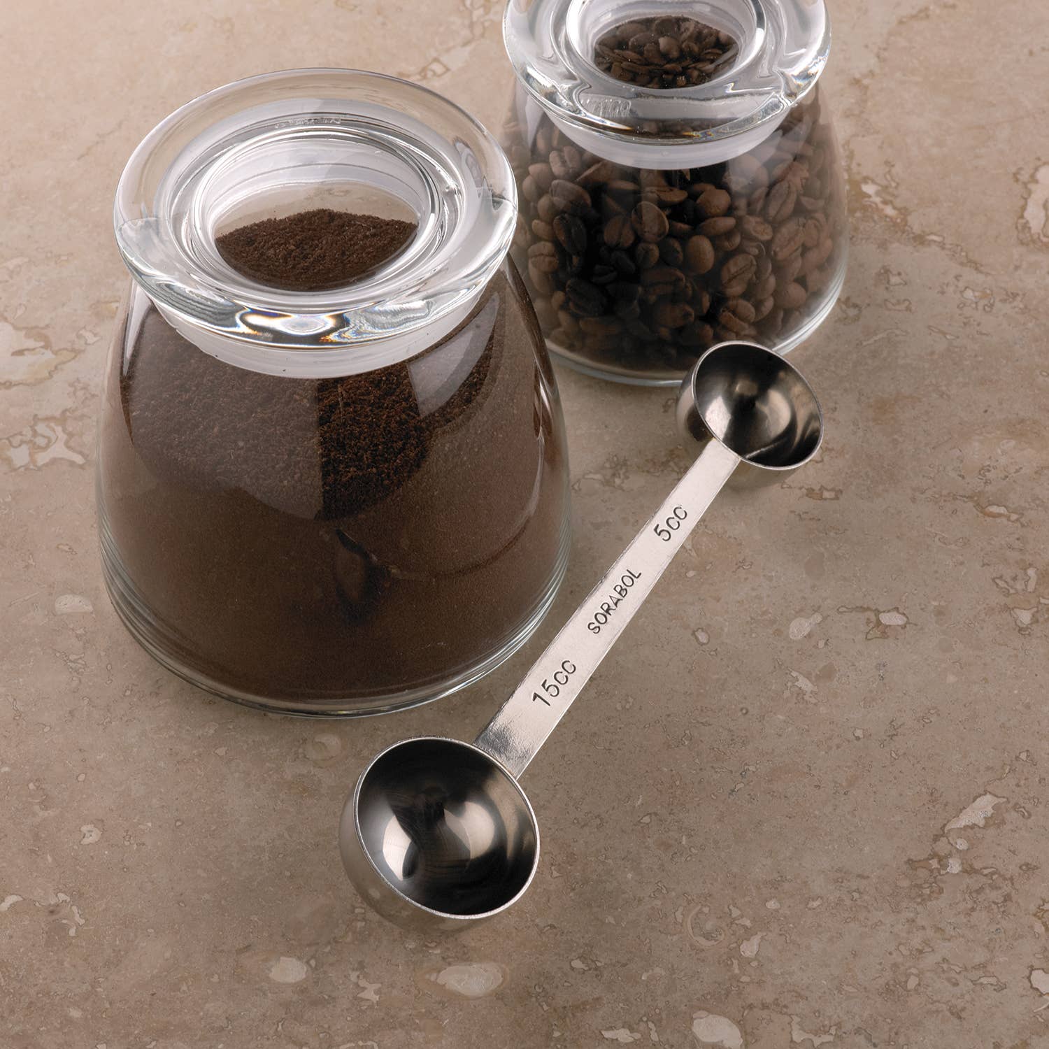 Fox Run Brands - Wholesale Measuring spoon - Fox Run Double Coffee Measure Scoop, 7.75" x 1.75" x 1.25"1