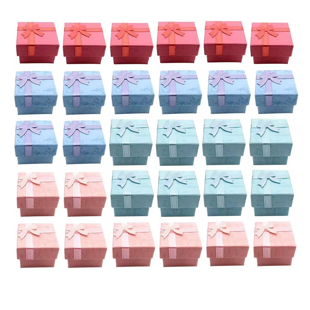 12pcs/ lot  pink color Gift Boxes Jewelry Ring  Jewelry Cart for wholesale on Faire2