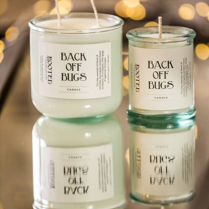 Back Off Bugs Candle for wholesale by Rooted Apothecary