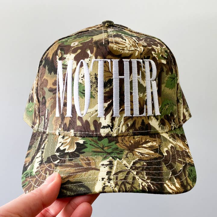 Mother Camo Women's Vintage Embroidered Hat for wholesale by The Babe Co.