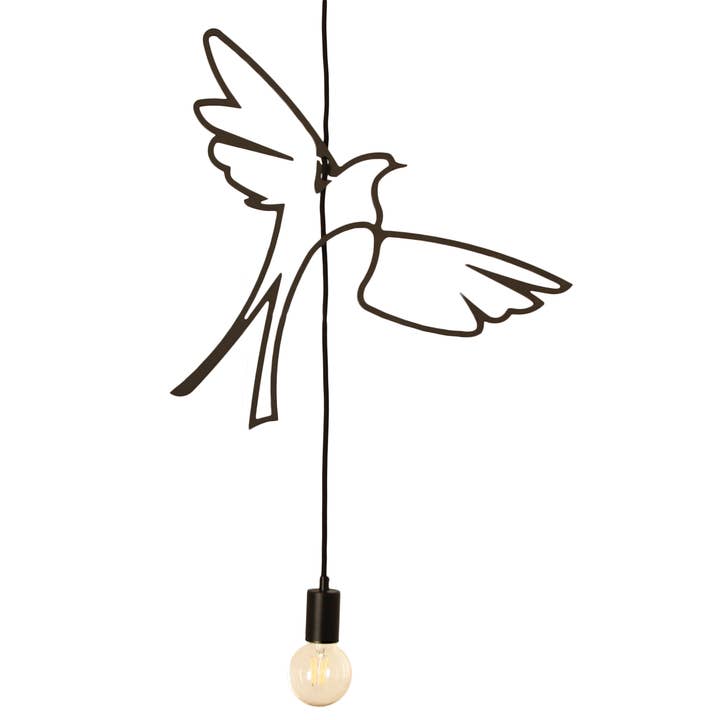 Birds of Paradise Black Pendant Lamp - Black Kit for wholesale by RIF Luminaires