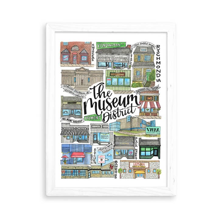 Museum District Art Print or Postcard for wholesale by Mad Kitchen Co.