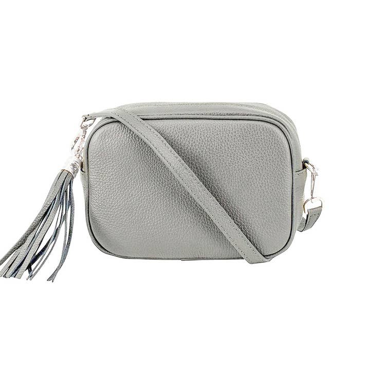 Ellas Trading - Wholesale Crossbody Bag - Women's - Italian Leather Camera Crossbody Bag with Tassel Charm24