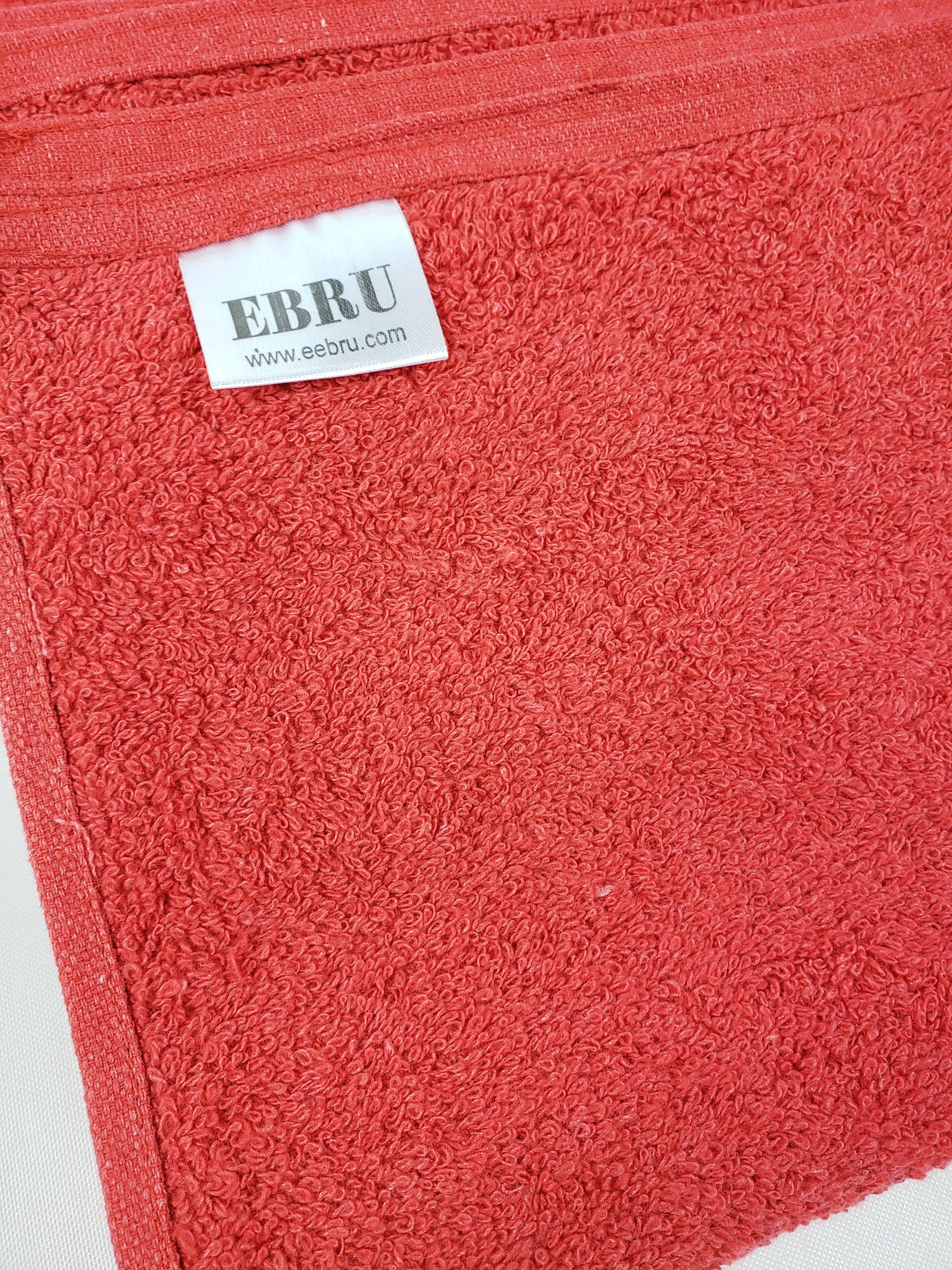 EBRU Home - Wholesale Towel Set - Salon, Spa, Face or Hand Towels 6 Pack 20x36" RED10
