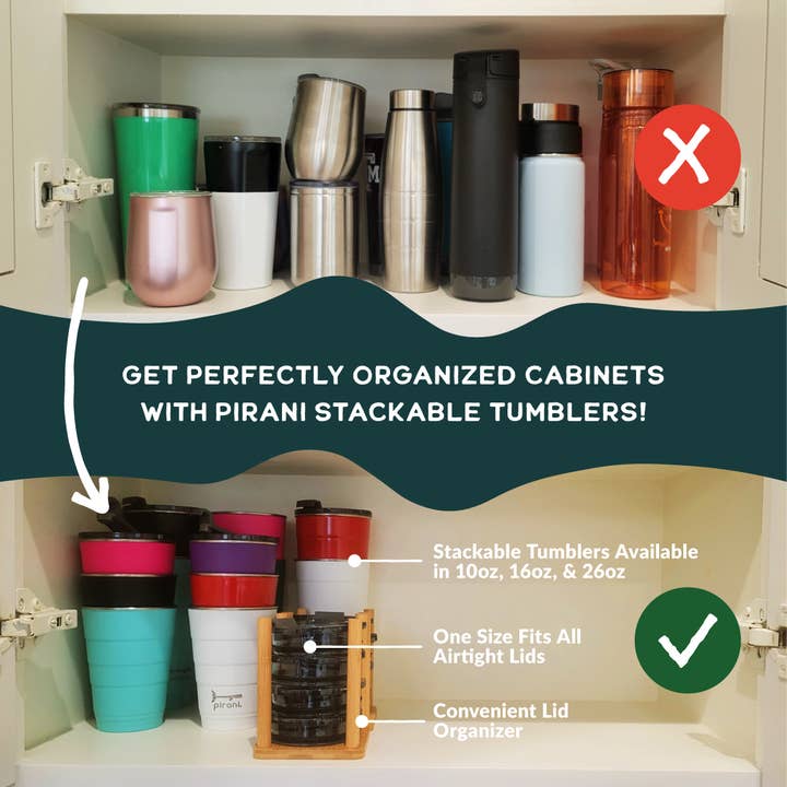 Pirani Life - Wholesale Insulated Mug/Tumbler - Insulated Stackable Tumbler 16 oz - Champagne (Metallic)6