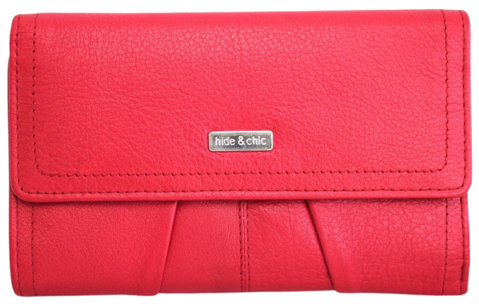 hide & chic – Engroshandel Tegnebog - Dame – RFID pung i fuldnarvet koskindslæder. Sort, brun, blå eller rød. Stil nr. 21004 Hide & Chic16