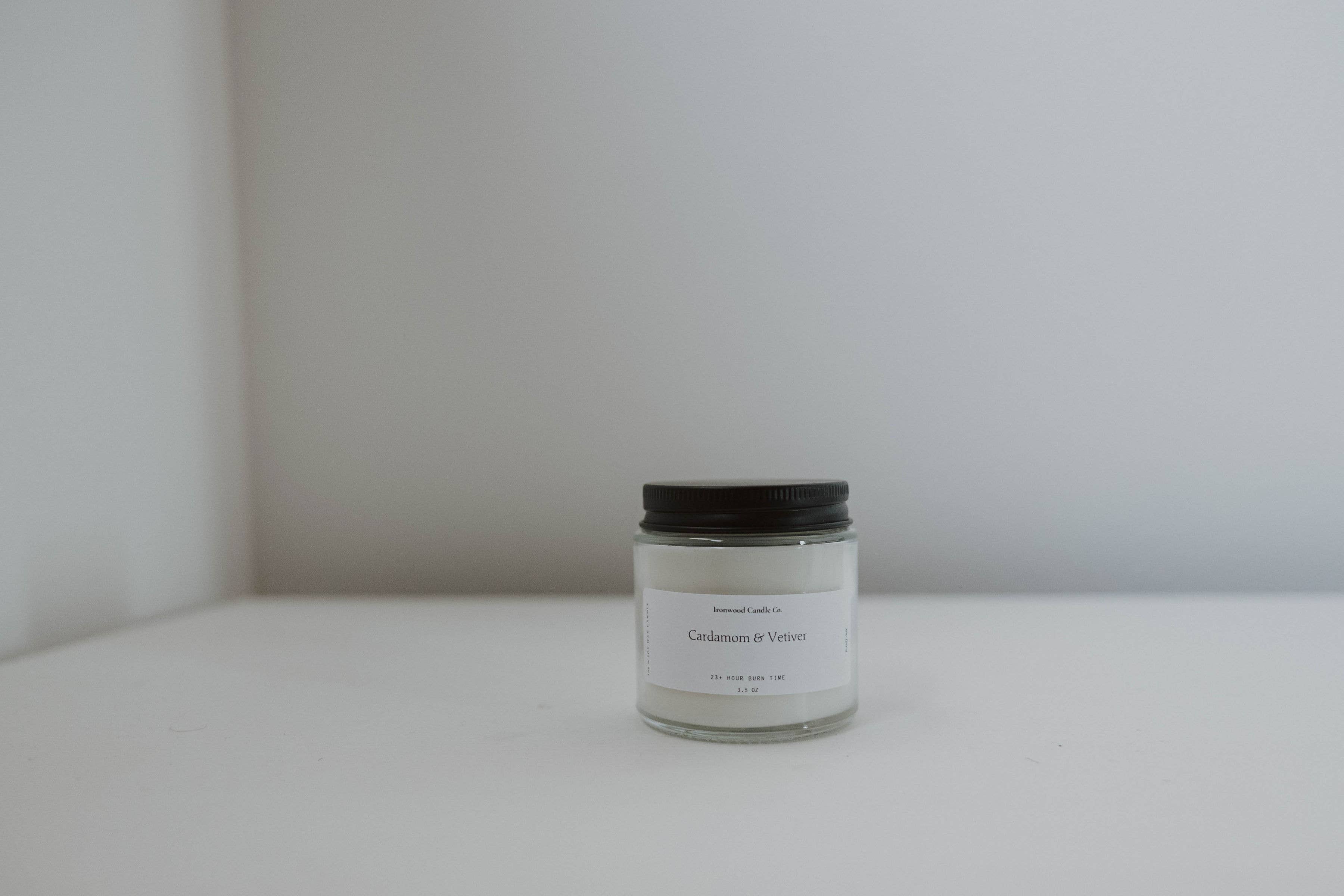 Ironwood Candle Co. - Wholesale Jar/Filled Candle - CARDAMOM & VETIVER SOY CANDLES