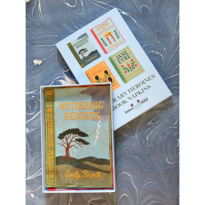 Inner Child – wholesale Dinner & cloth napkin – Literary Heroines Embroidered Cocktail Napkins, Set of 42