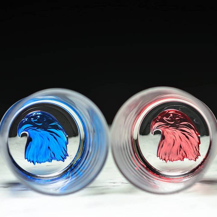 Greenline Goods - Wholesale Growler - Eagle Whiskey Glasses With Etched Flag6