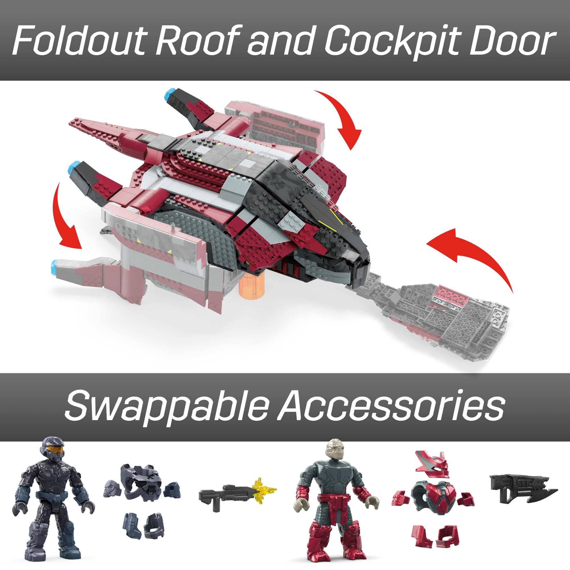 Toysmith - Wholesale Building Set - Kids - MEGA™ Halo Banished Phantom4