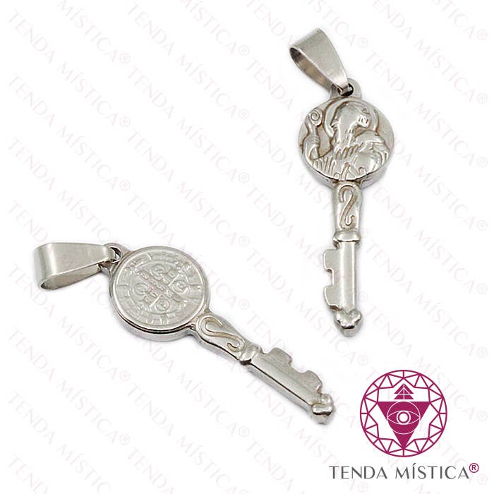 Tenda Mística - Wholesale Individual Charm/Pendant - St. Benedict Key Amulet P steel