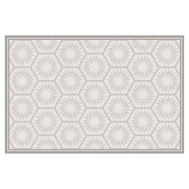 Alfombrilla de vinilo gris Hello Sunshine, 20 x 30 pulgadas para venta al por mayor de Tempaper & Co ®