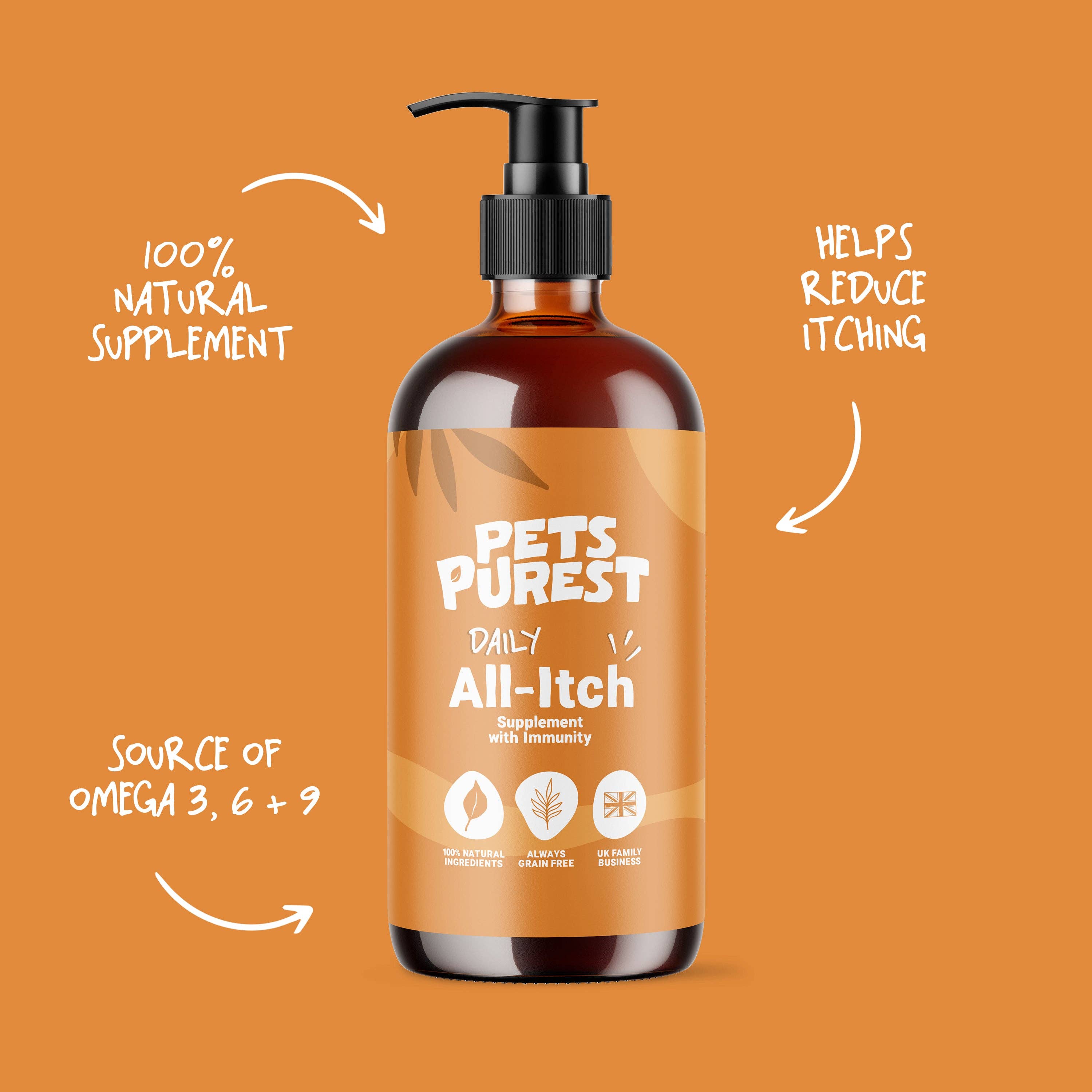 Pets Purest – wholesale Pet supplement – Cat/dog – Daily All-Itch Supplement 300ml2