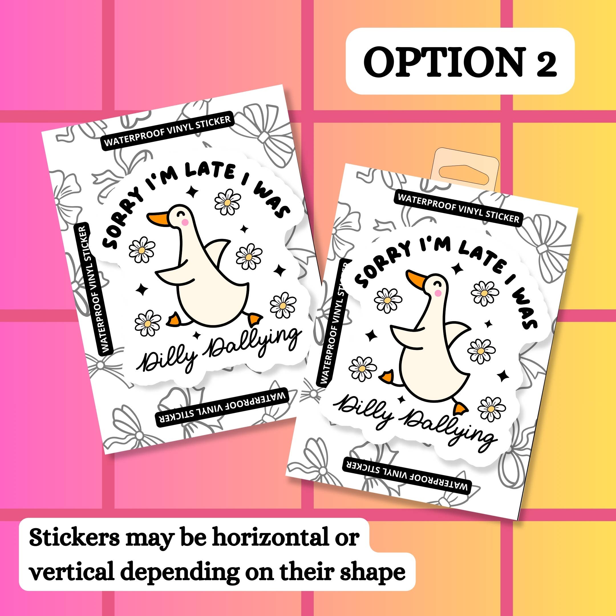 Stickers+ X Ashley Bexar - Wholesale Sticker - Relatable Duck Goose Funny Dilly Waterproof Vinyl Sticker3