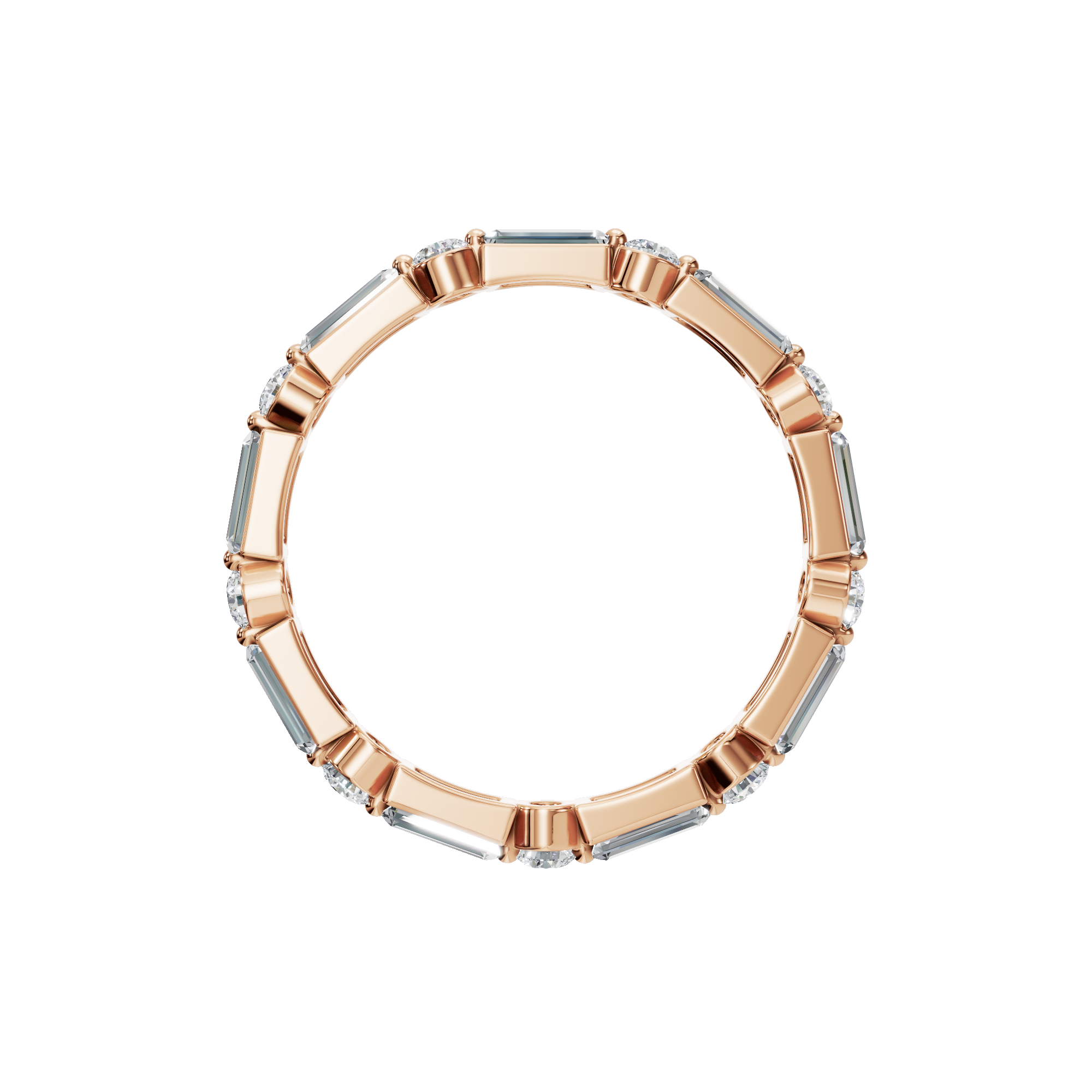 PureYou Jewelry - Wholesale Wedding Band/Ring - 14K Gold Diamond Wedding Band, Diamond Eternity Ring7