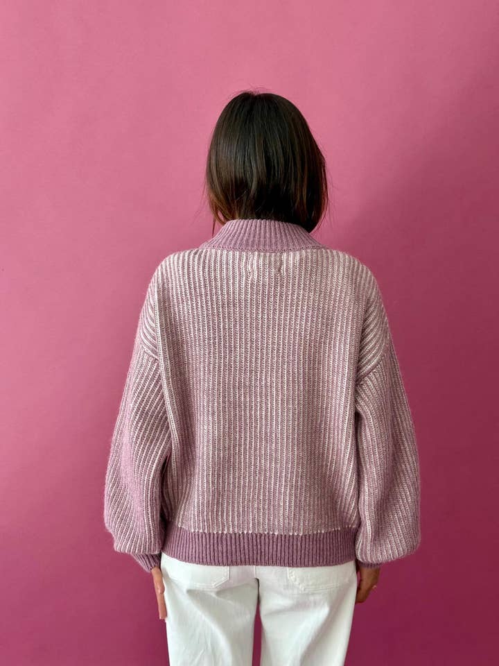 MindTraveler - Wholesale Knit Sweater - Women's - Emma Jersey Mauve and Beige3