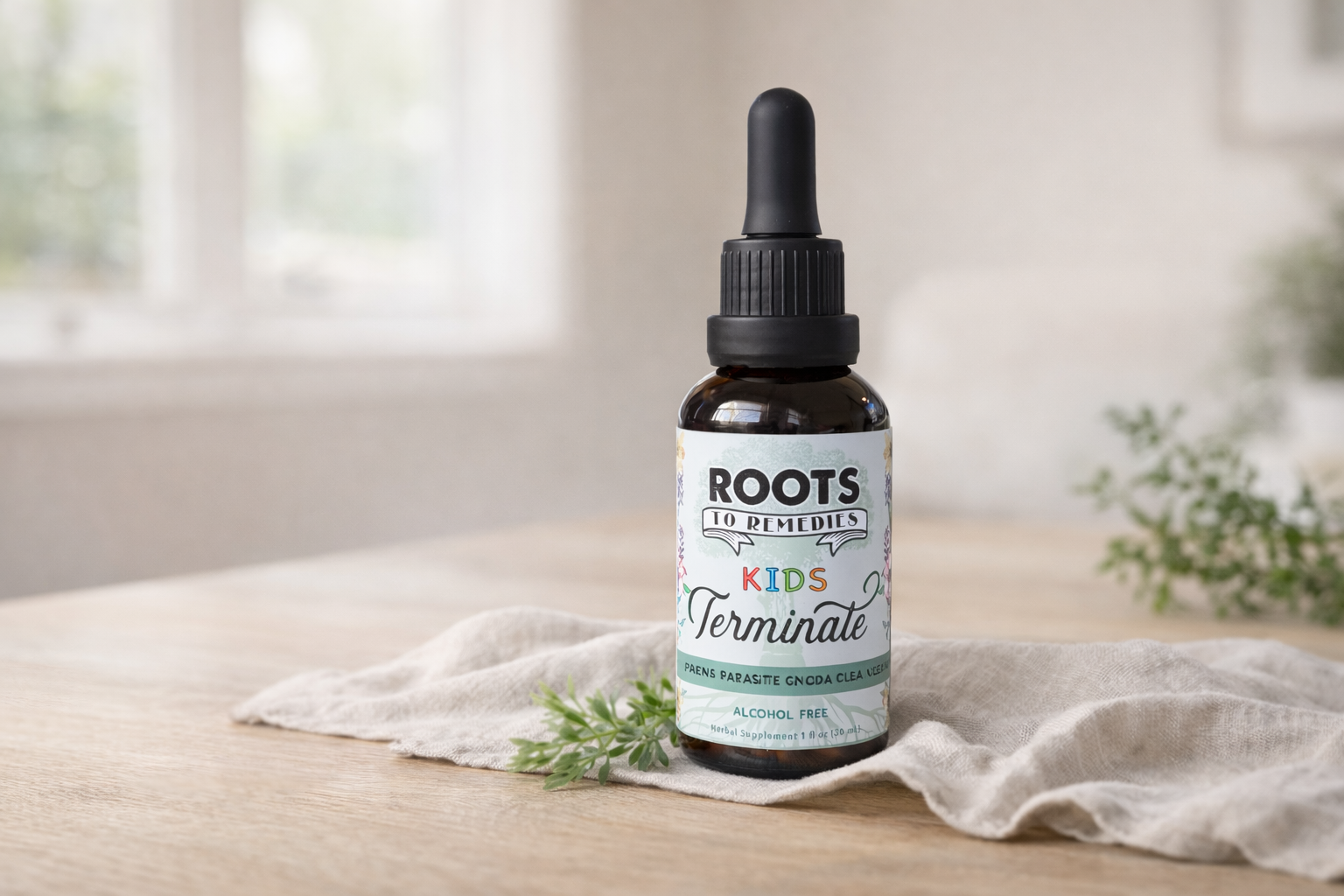 Roots To Remedies - Vente Supplément oral/vitamine - Extrait de plantes pour enfants, nettoyage des parasites et candida, 30 ml1