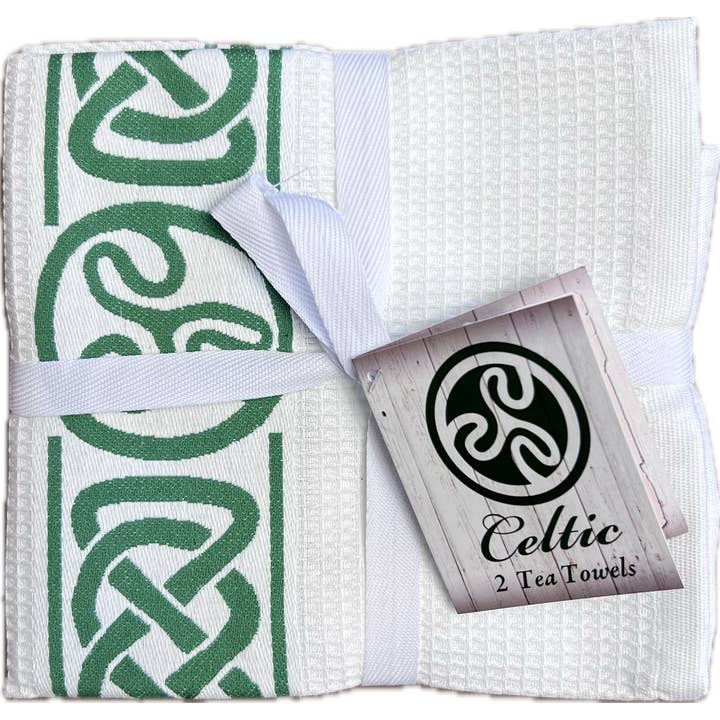 Dublin Gift Company - Wholesale Tea Towel - Celtic Waffle Towels set of 2