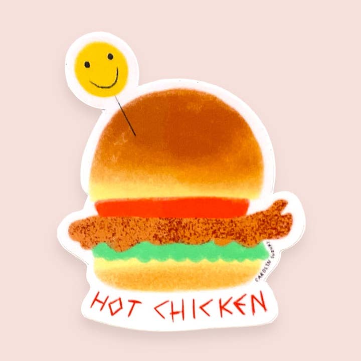 Hot Chicken - Die Cut Aufkleber für den Großhandel von Carolyn Suzuki