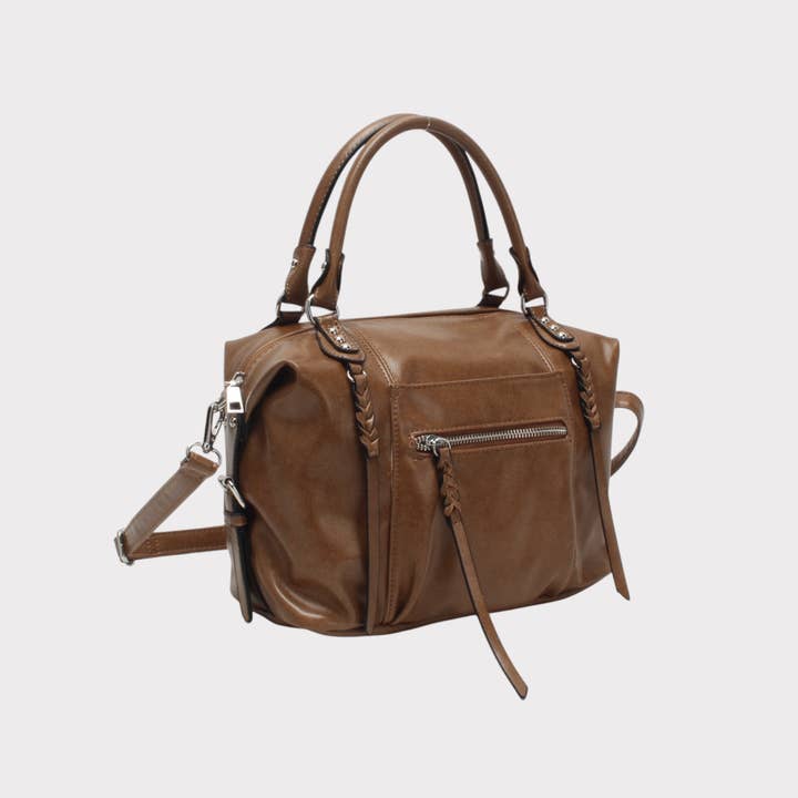 BESTINI - Wholesale Top Handle Bag - Women's - Small vintage bowling bag with multiple zips3